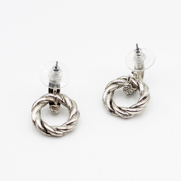 Splashes & Sparkles door knocker earrings - Picture 3 of 4